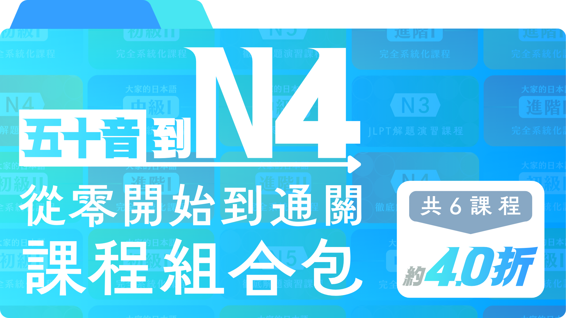 按部就班從頭學完50課所有文法(N4程度）