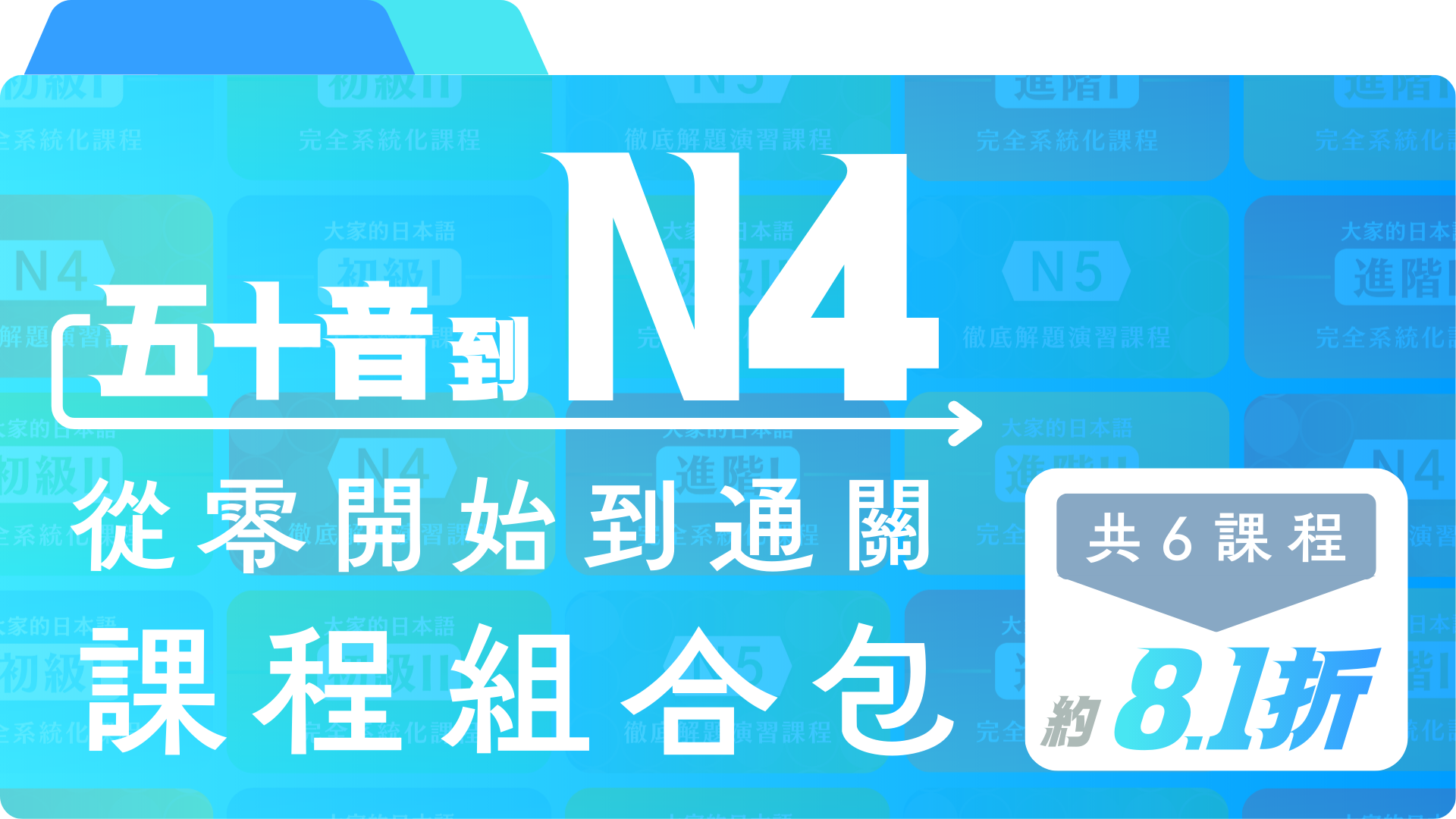按部就班從頭學完50課所有文法(N4程度）