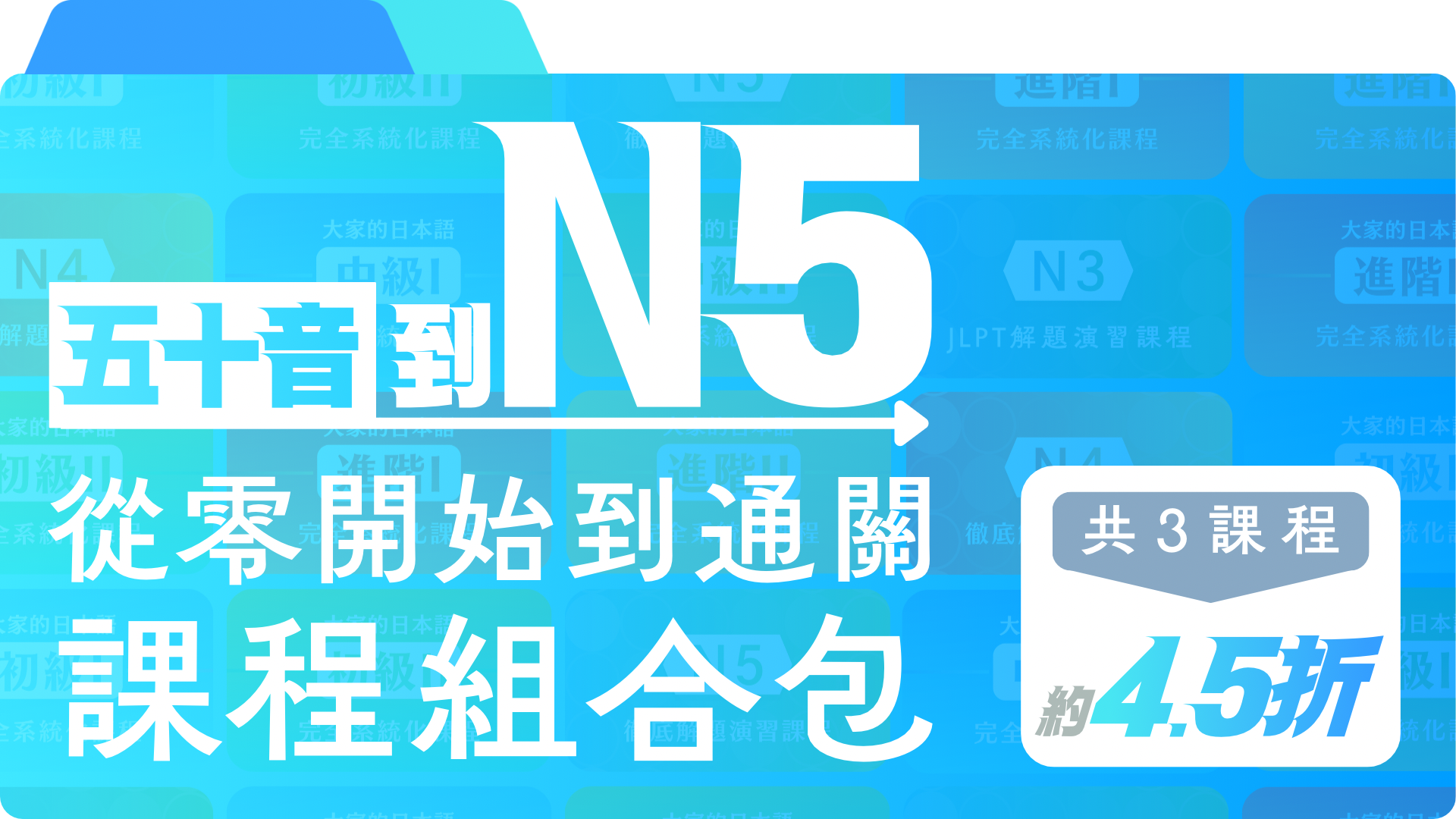 打好基礎從五十音學完25課(N5程度）